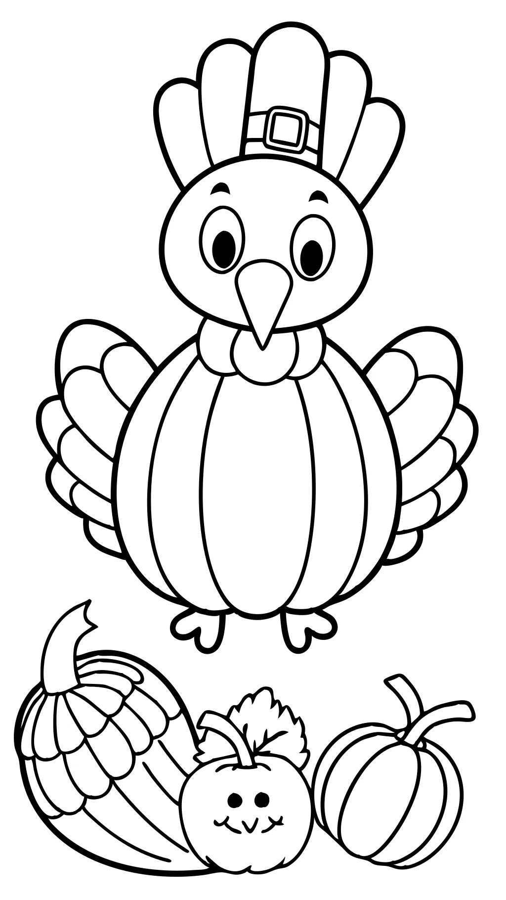 coloriages gratuits de Thanksgiving pour les enfants d’âge préscolaire